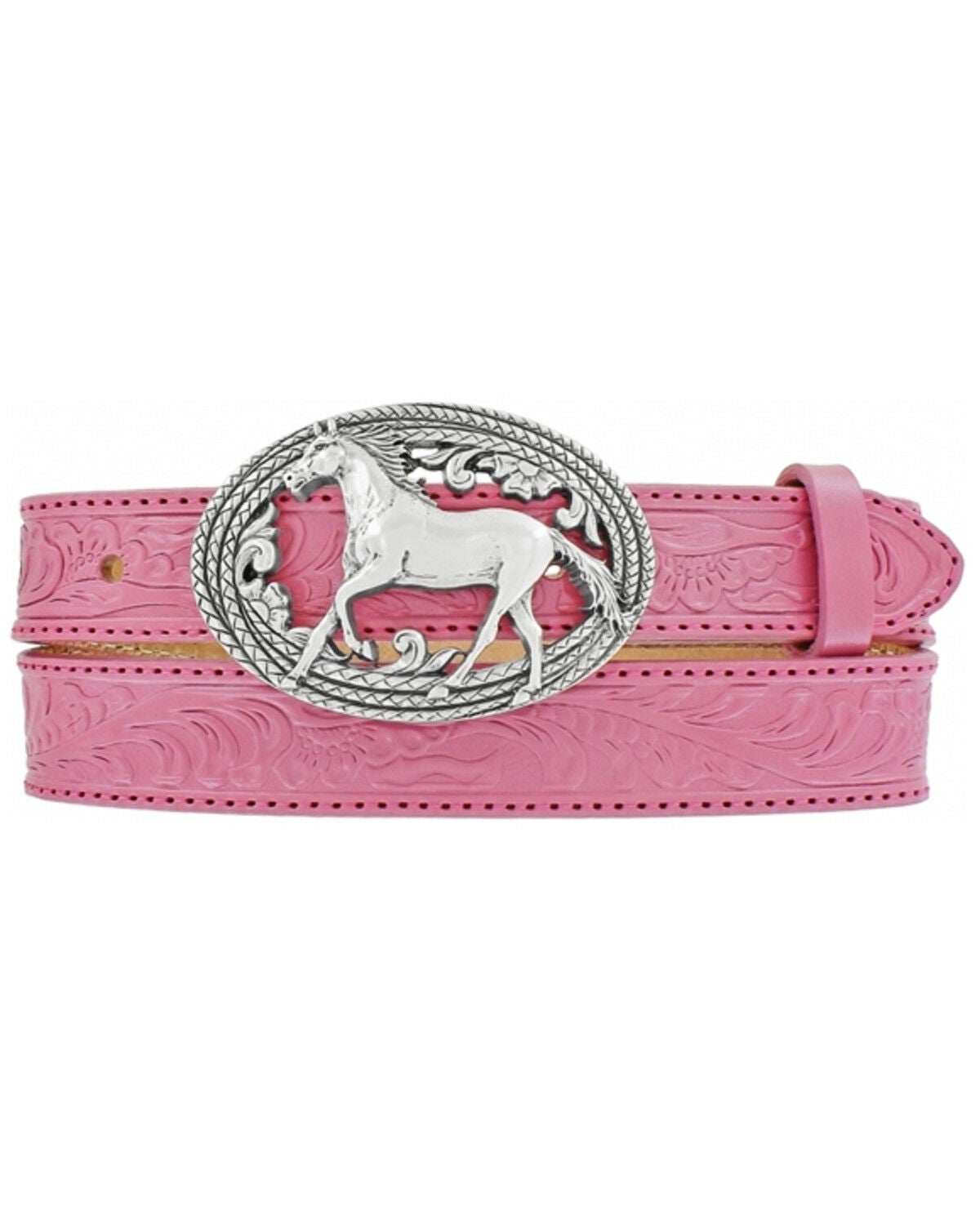 Image #1 - Justin Girls' Pink Lil Beauty Belt, Pink, hi-res