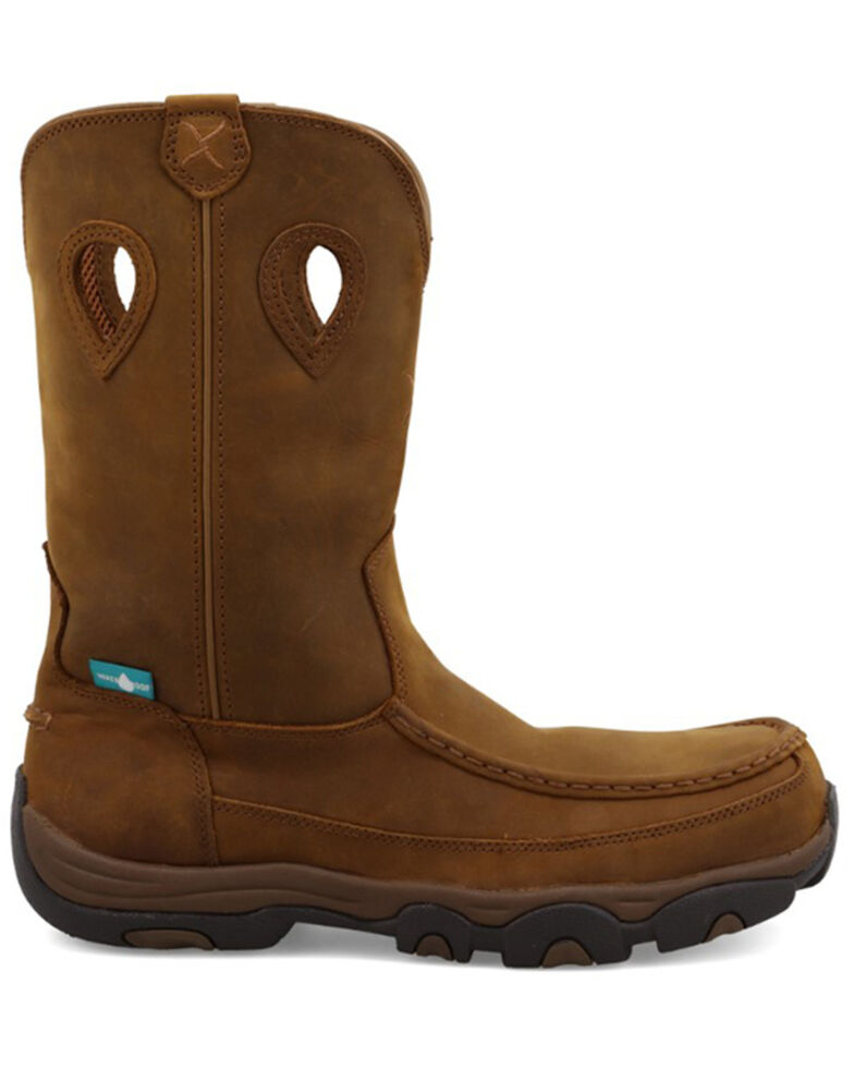 brown high top boots men