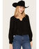Image #2 - Revel Women's Long Sleeve Peasant Top, Black, hi-res