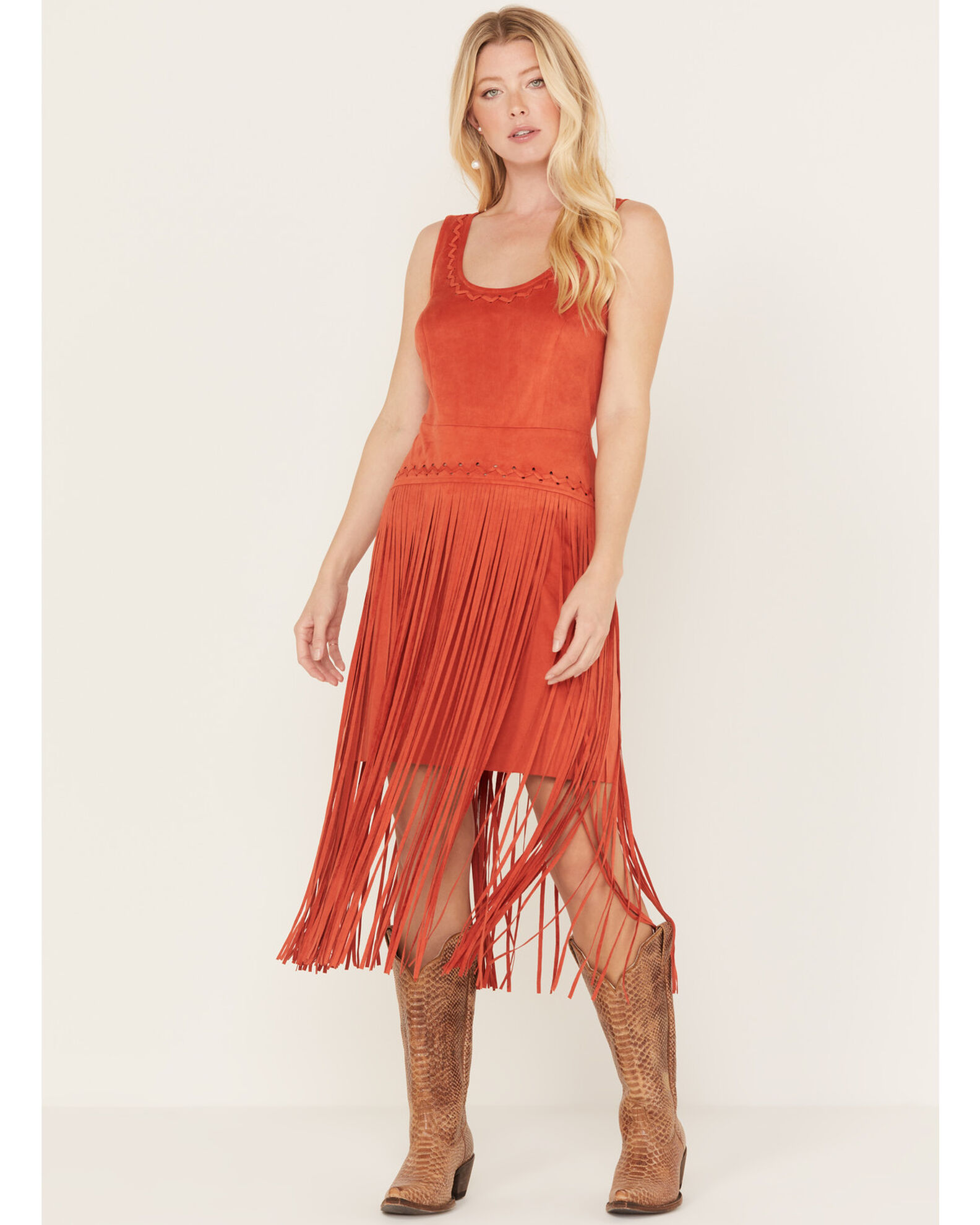 Idyllwind Women s Country Mannor Faux Suede Fringe Dress