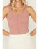 Image #3 - Cleo + Wolf Women's Floral Print Ribbed Sleeveless Cropped Tank Top, Rose, hi-res