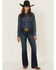 Image #3 - Ariat Women's Julianna Dark Wash Perfect Rise Trouser Stretch Denim Jeans, Dark Wash, hi-res
