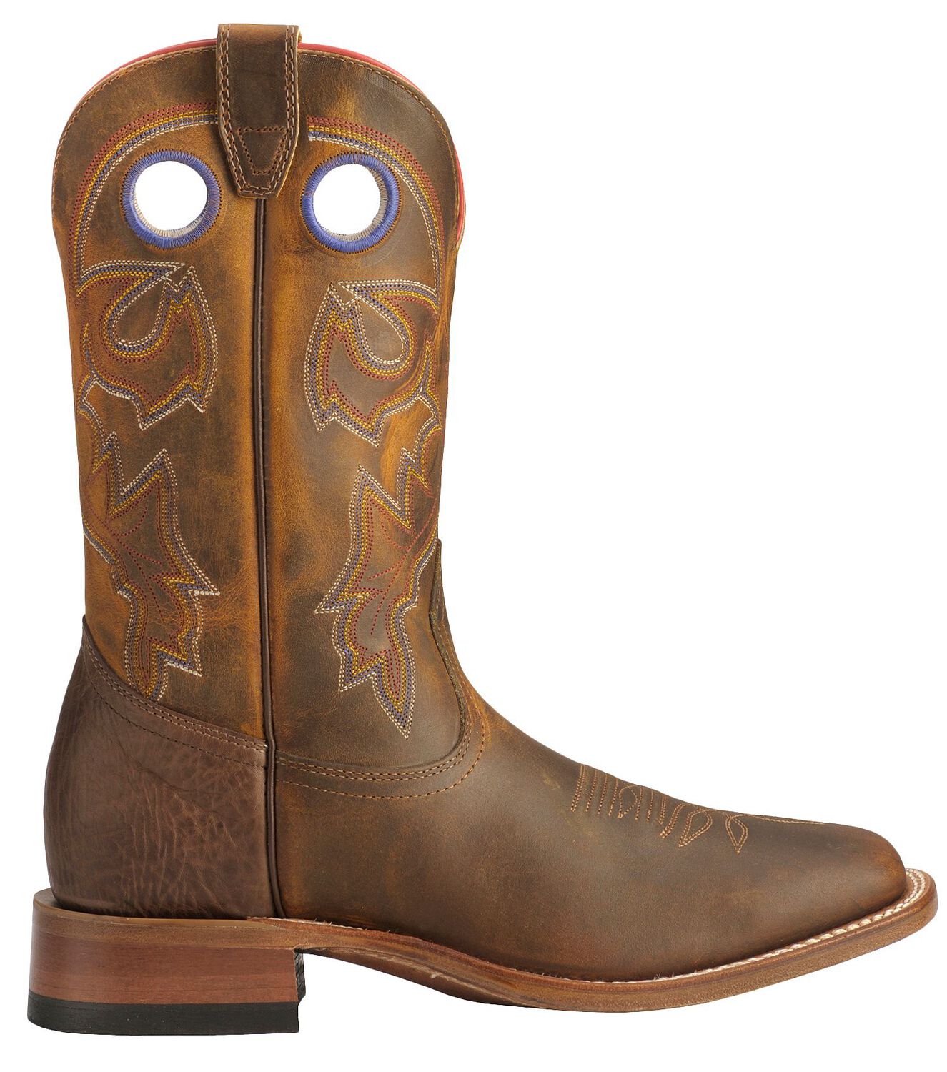 Image #2 - Boulet Men's Stockman Western Boots - Wide Square Toe, Tan, hi-res