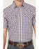 Image #3 - Gibson Trading Co Men's Pointed Arrow 2 Plaid Print Short Sleeve Snap Stretch Western Shirt, White, hi-res