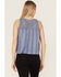 Image #4 - Cleo + Wolf Women's Evelyn Lace Inset Tonal Tank Top, Steel Blue, hi-res