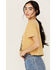 Image #2 - Rock 7 Roll Denim Women's Get Wild Short Sleeve Graphic Tee, Mustard, hi-res