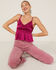 Image #1 - Shyanne Women's Fuchsia Satin Smocked Empire Cami, Fuchsia, hi-res