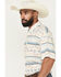 Image #2 - Ariat Men's VenTek Southwestern Striped Short Sleeve Button-Down Western Shirt, Tan, hi-res
