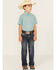 Image #1 - Rock & Roll Denim Boys' Medium Wash Two-Toned Stitch Bootcut Denim Jeans, Blue, hi-res