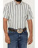 Image #3 - Cody James Men's Gunsmoke Dobby Striped Button-Down Short Sleeve Western Shirt , Cream, hi-res