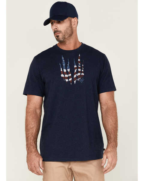 Hawx Men's Patriotic Claw Graphic Work T-Shirt , Navy, hi-res