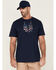 Image #1 - Hawx Men's Patriotic Claw Graphic Work T-Shirt , Navy, hi-res