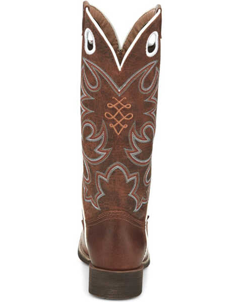 Image #5 - Justin Women's Western Boots - Broad Square Toe, Brown, hi-res