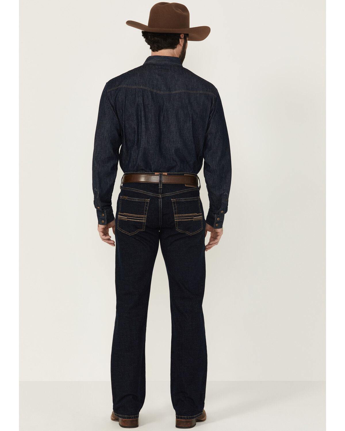 Image #3 - Ariat Men's M5 Turner Dexter Dark Wash Straight Stretch Denim Jeans, Dark Wash, hi-res