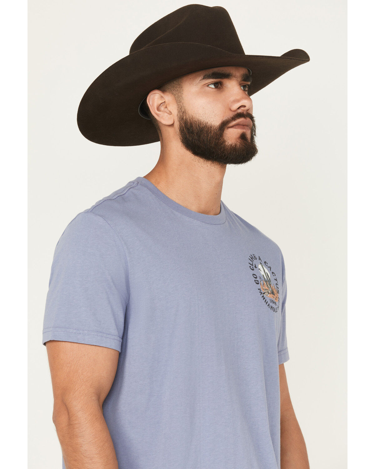 Image #4 - Panhandle Slim Men's Climb A Cactus Short Sleeve Graphic T-Shirt, Indigo, hi-res