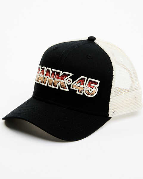RANK 45 Men's Serape Logo Mesh-Back Baseball Cap, Black, hi-res