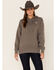 Image #1 - Ariat Women's Logo Hoodie , Charcoal, hi-res