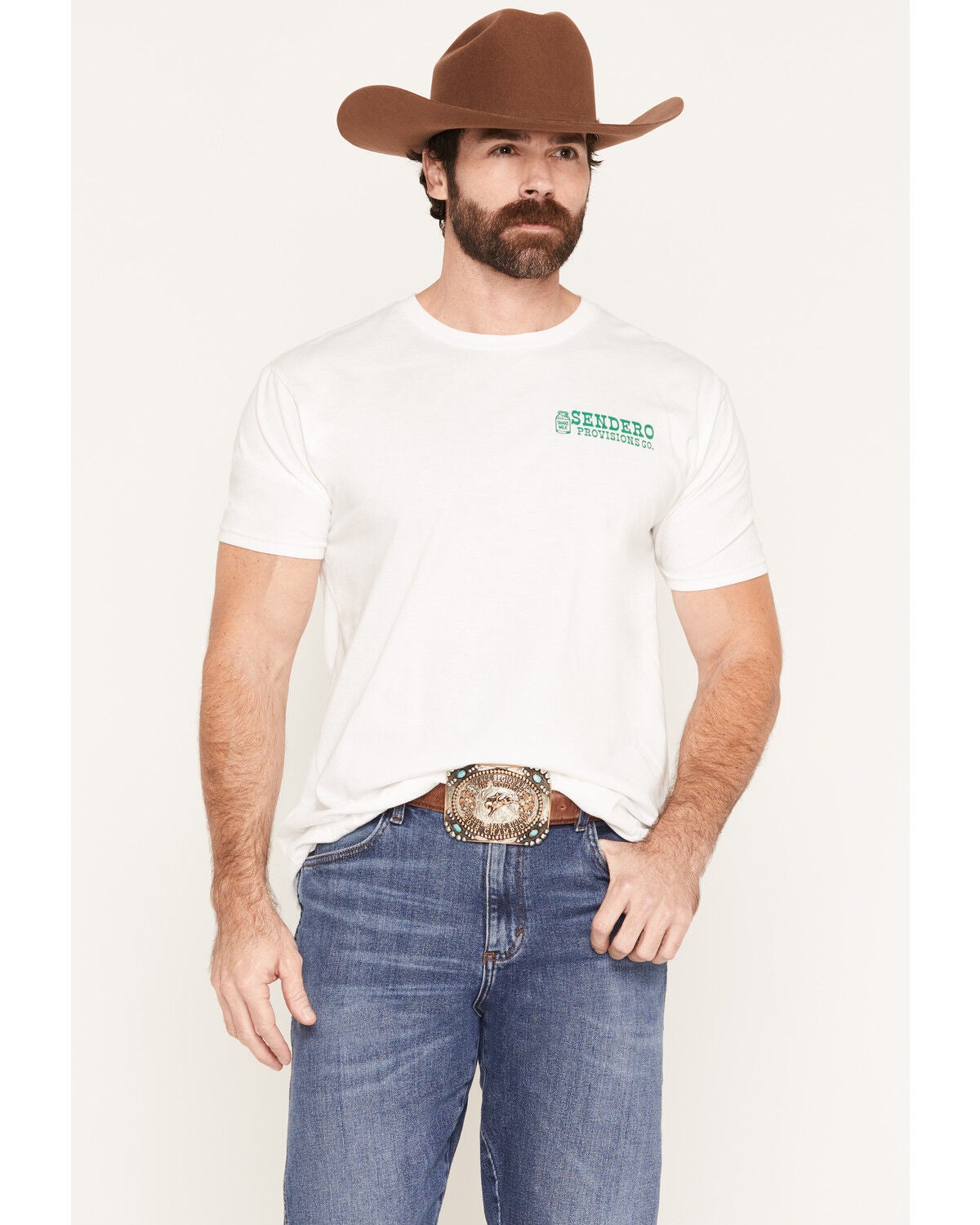Image #2 - Sendero Provisions Men's Milkin' Rattlesnakes Short Sleeve Graphic T-Shirt, White, hi-res