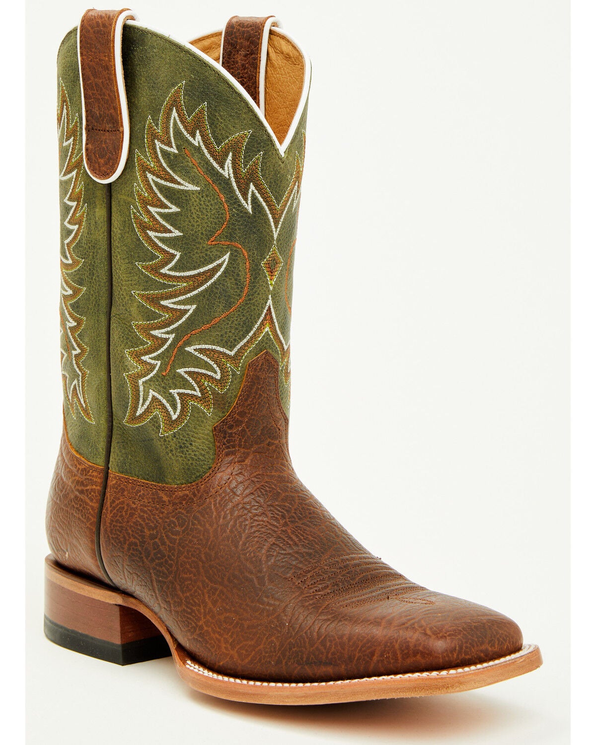 Image #1 - Cody James Men's Benson Western Boots - Broad Square Toe, Green, hi-res
