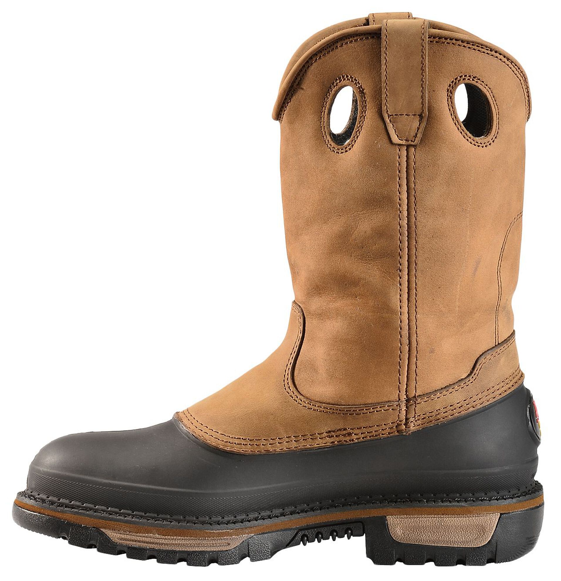 Image #3 - Georgia Boot Men's Mud Dog Waterproof Pull On Work Boots - Steel Toe, , hi-res