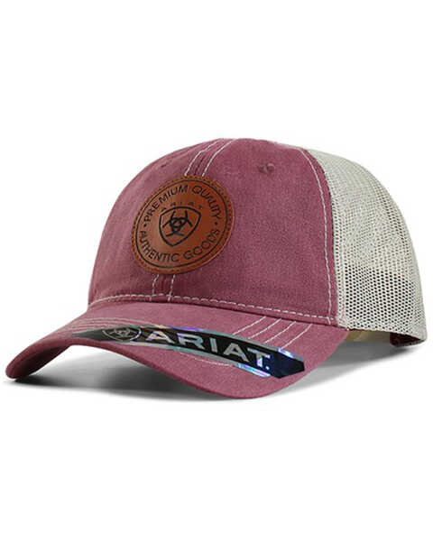 Ariat Women's Denim Ball Cap , Pink, hi-res