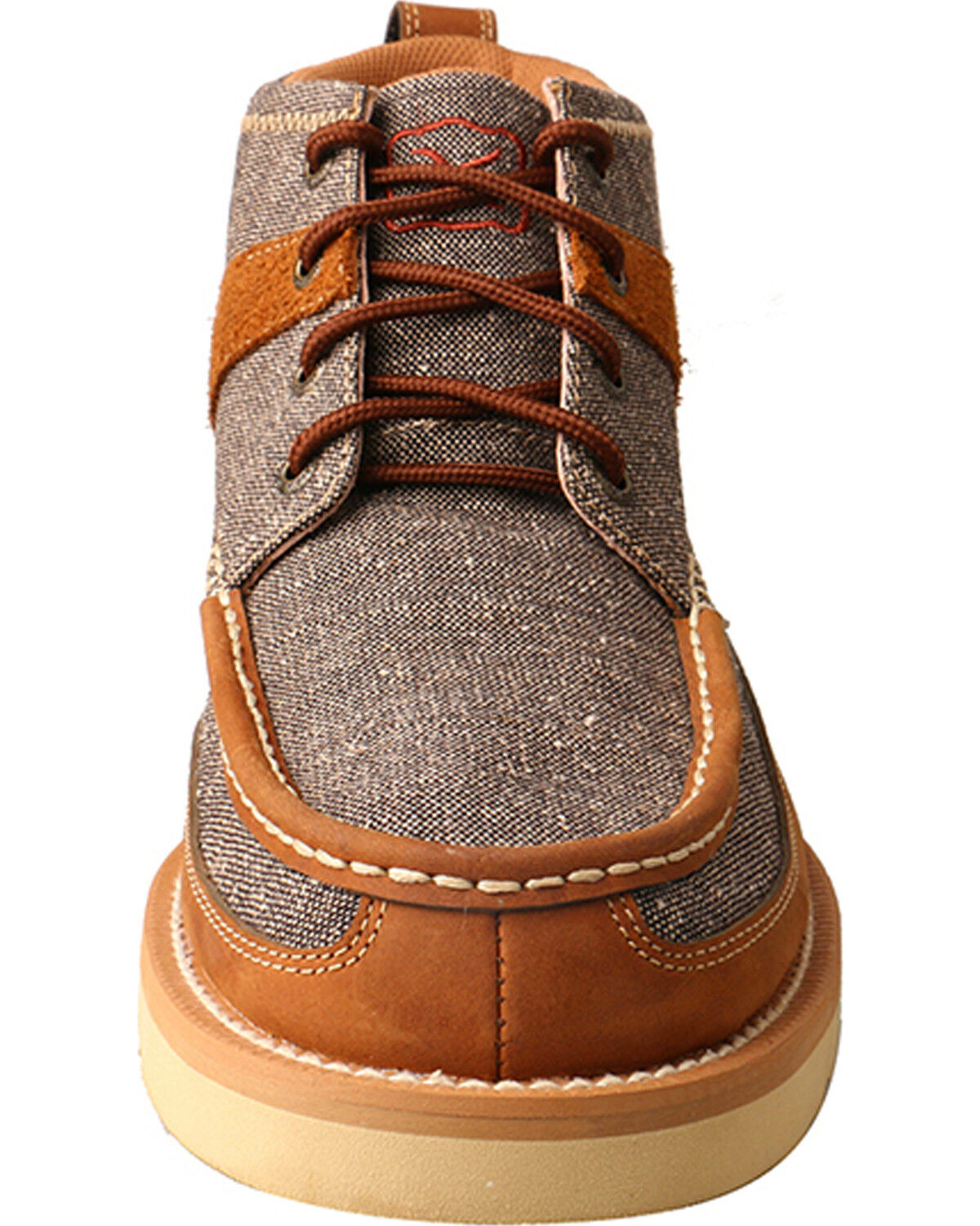 Image #4 - Twisted X Men's 4" Wedge Sole Boots - Moc Toe, Brown, hi-res