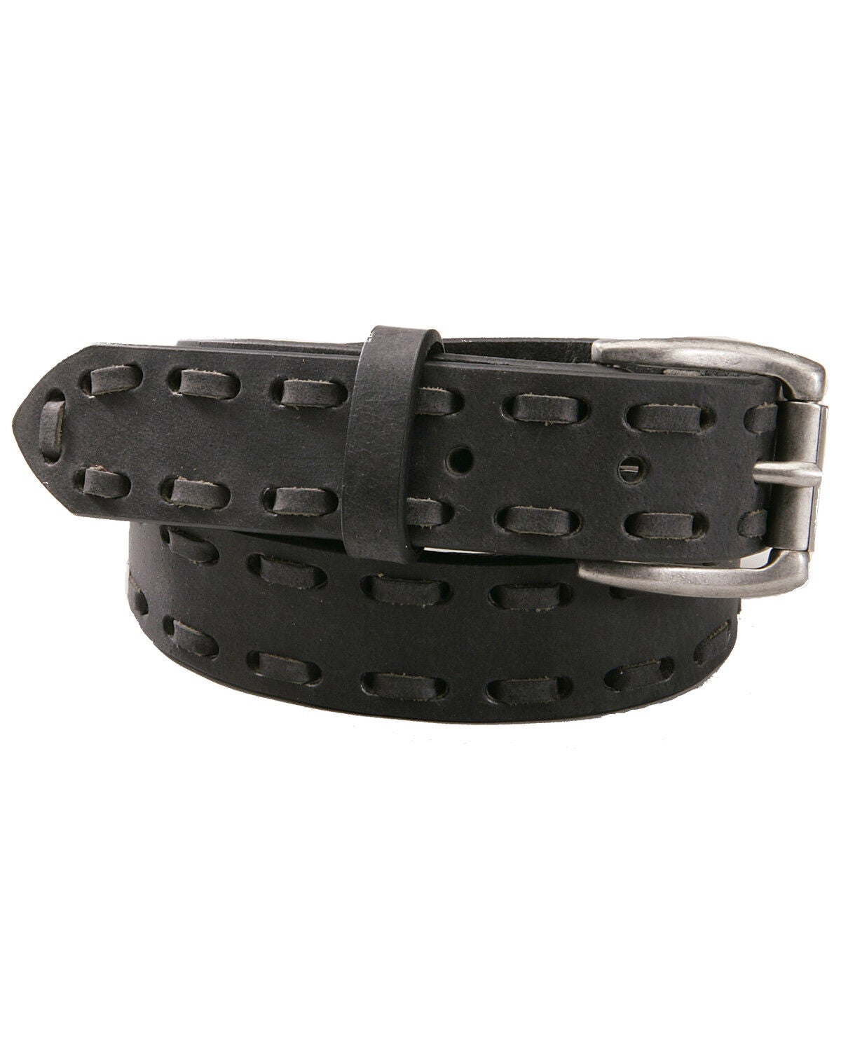 AndWest Boys' Laced Edge Belt, Black, hi-res