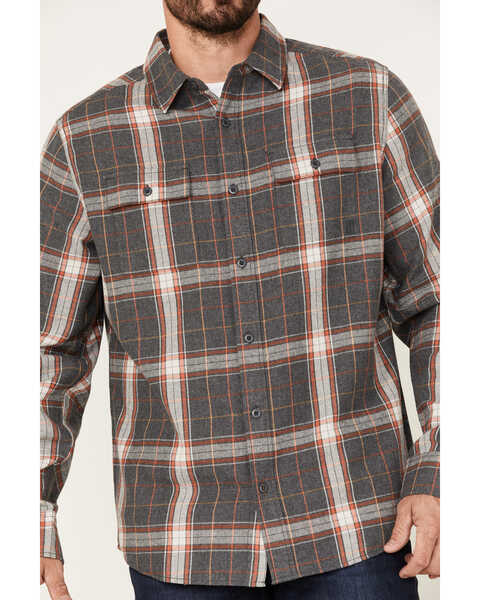 Image #3 - Brothers and Sons Men's Everyday Plaid Print Long Sleeve Button Down Flannel Shirt, Charcoal, hi-res
