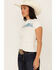 Image #2 - RANK 45® Women's Stripe Logo Graphic Tee, Ivory, hi-res
