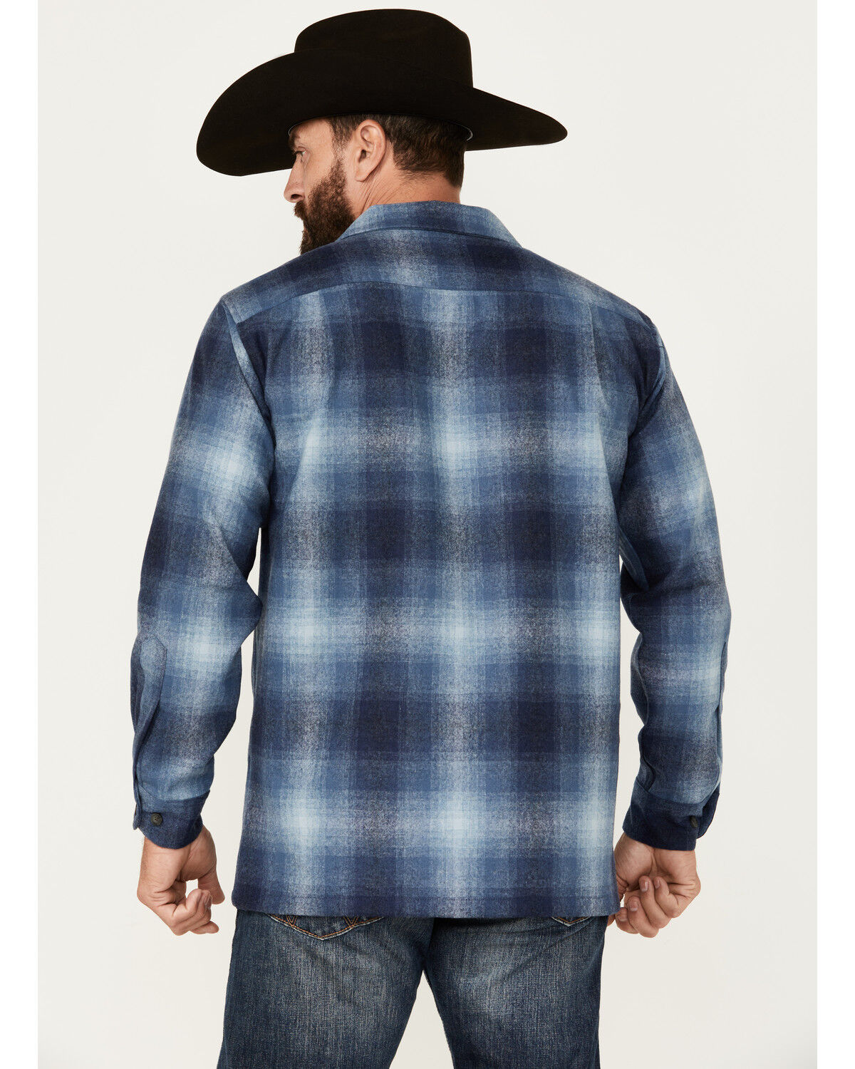Image #4 - Pendleton Men's Plaid Print Board Shirt, Navy, hi-res