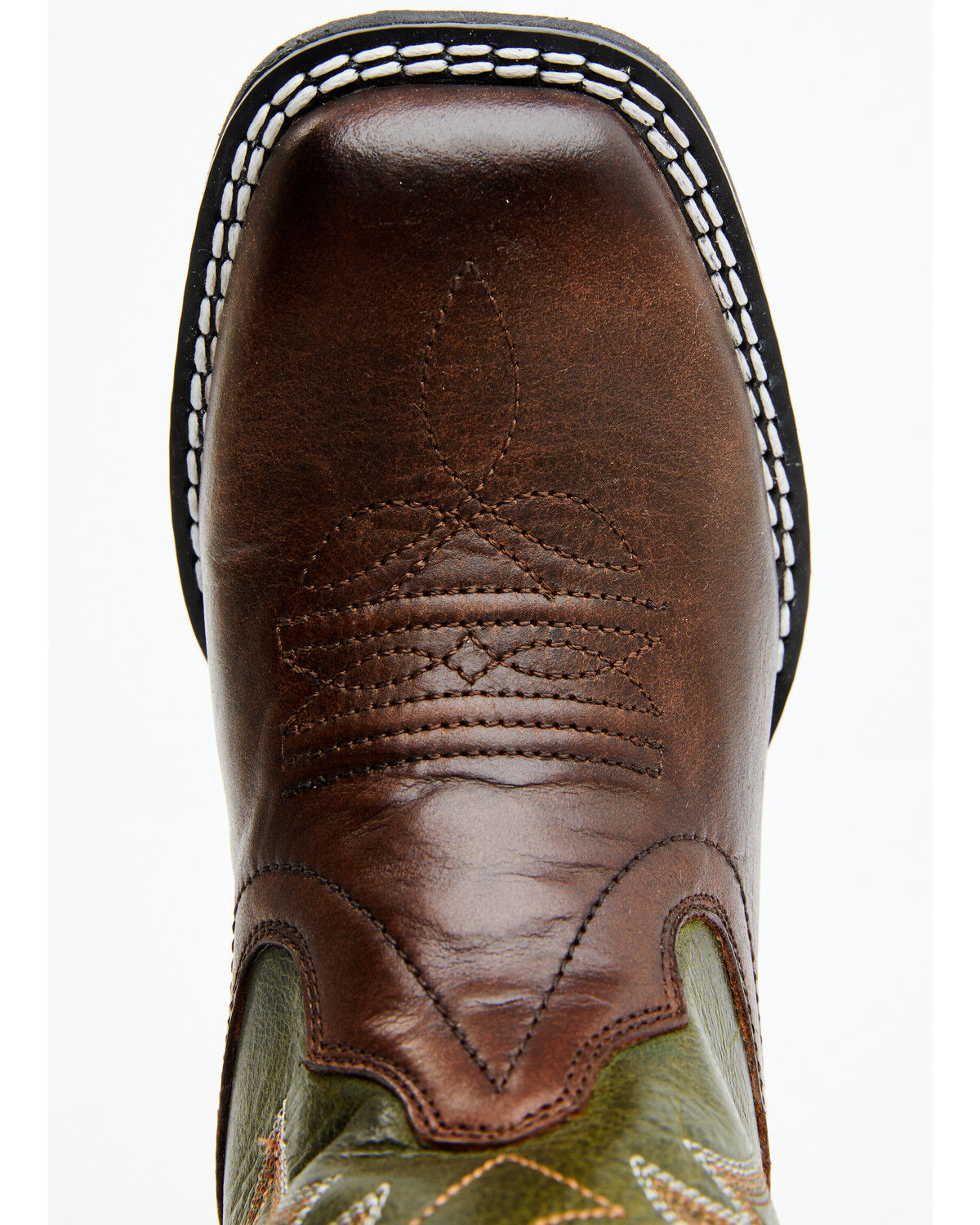 Image #6 - RANK 45® Boys' Kasey Western Boots - Broad Square Toe, Green, hi-res
