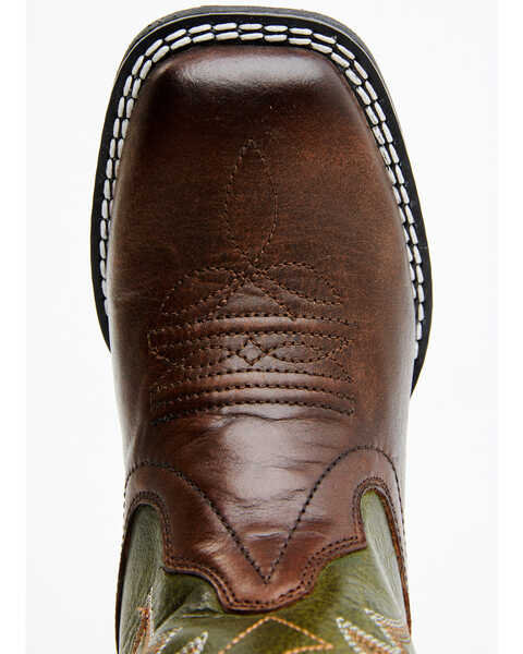 Image #6 - RANK 45® Boys' Kasey Western Boots - Broad Square Toe , Green, hi-res
