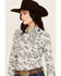 Image #2 - Cowgirl Hardware Women's Paisley Print Long Sleeve Snap Western Shirt, White, hi-res