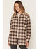 Image #1 - Ariat Women's Durastretch Plaid Print Long Sleeve Button-Down Flannel Work Shirt, Grey, hi-res
