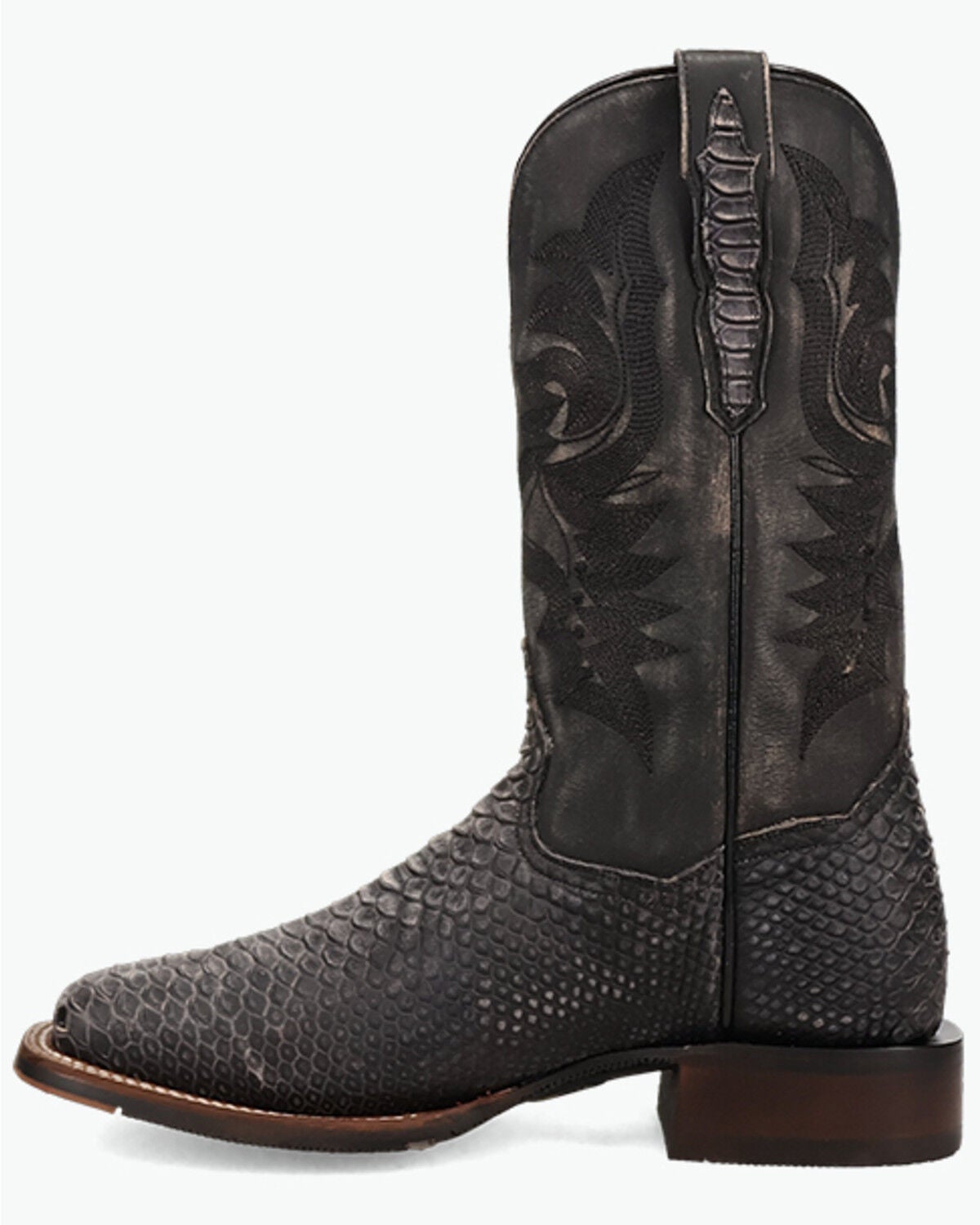 Image #3 - Dan Post Men's Boot Barn Exclusive Python Print Western Boots - Broad Square Toe, Black, hi-res