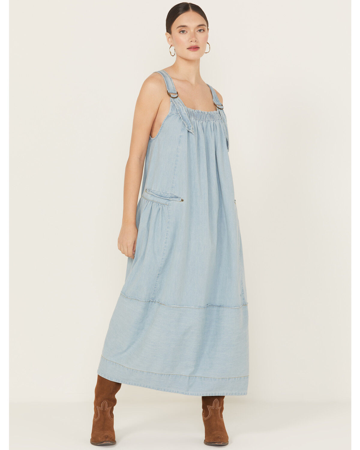 Image #1 - Free People Women's Machu Barrel Midi Dress, Blue, hi-res
