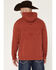 Image #4 - Ariat Men's Archstar Solid Embroidered Hooded Sweatshirt, Red, hi-res