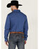 Image #4 - RANK 45® Men's High Roller Geo Print Long Sleeve Button-Down Western Shirt , Blue, hi-res