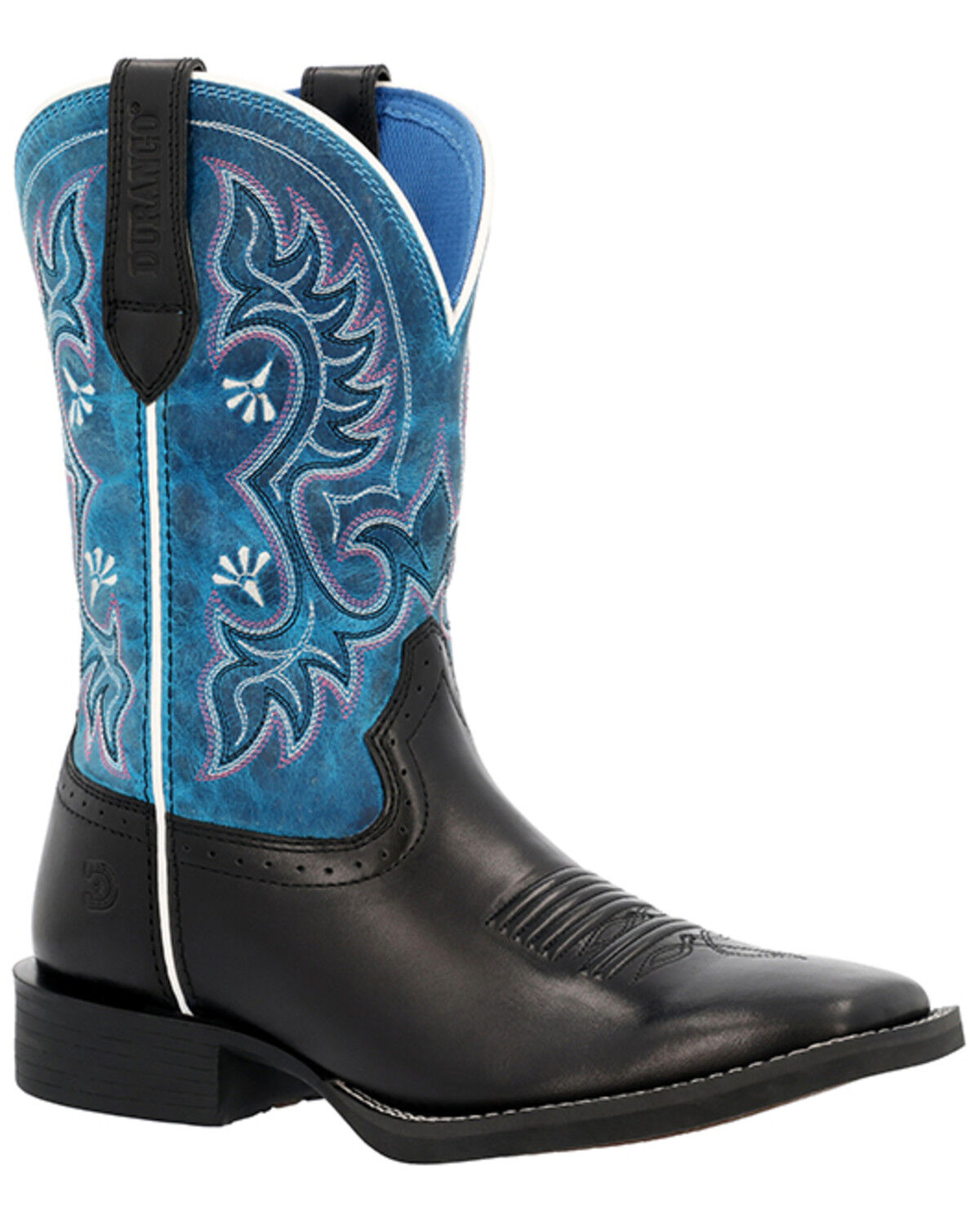 Image #1 - Durango Women's Westward Performance Western Boots - Broad Square Toe, Blue, hi-res