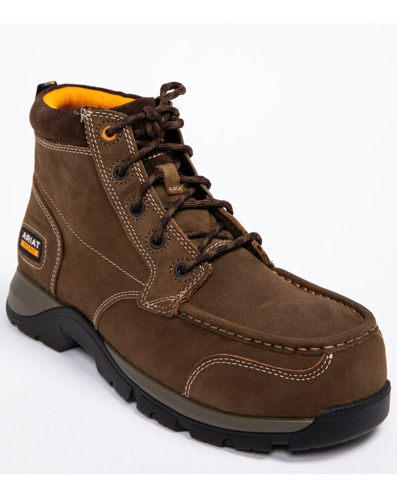 Ariat Men's Brown Edge LTE Chukka Boots - Composite Toe , Dark Brown, hi-res