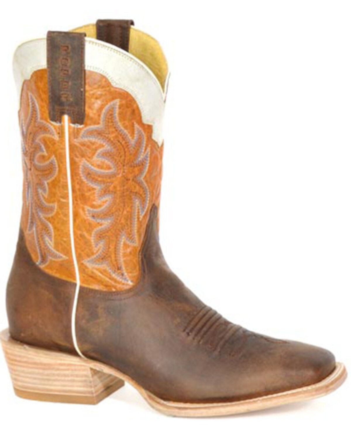 Image #1 - Roper Men's Ride Em' Cowboy Western Boots - Broad Square Toe, Brown, hi-res