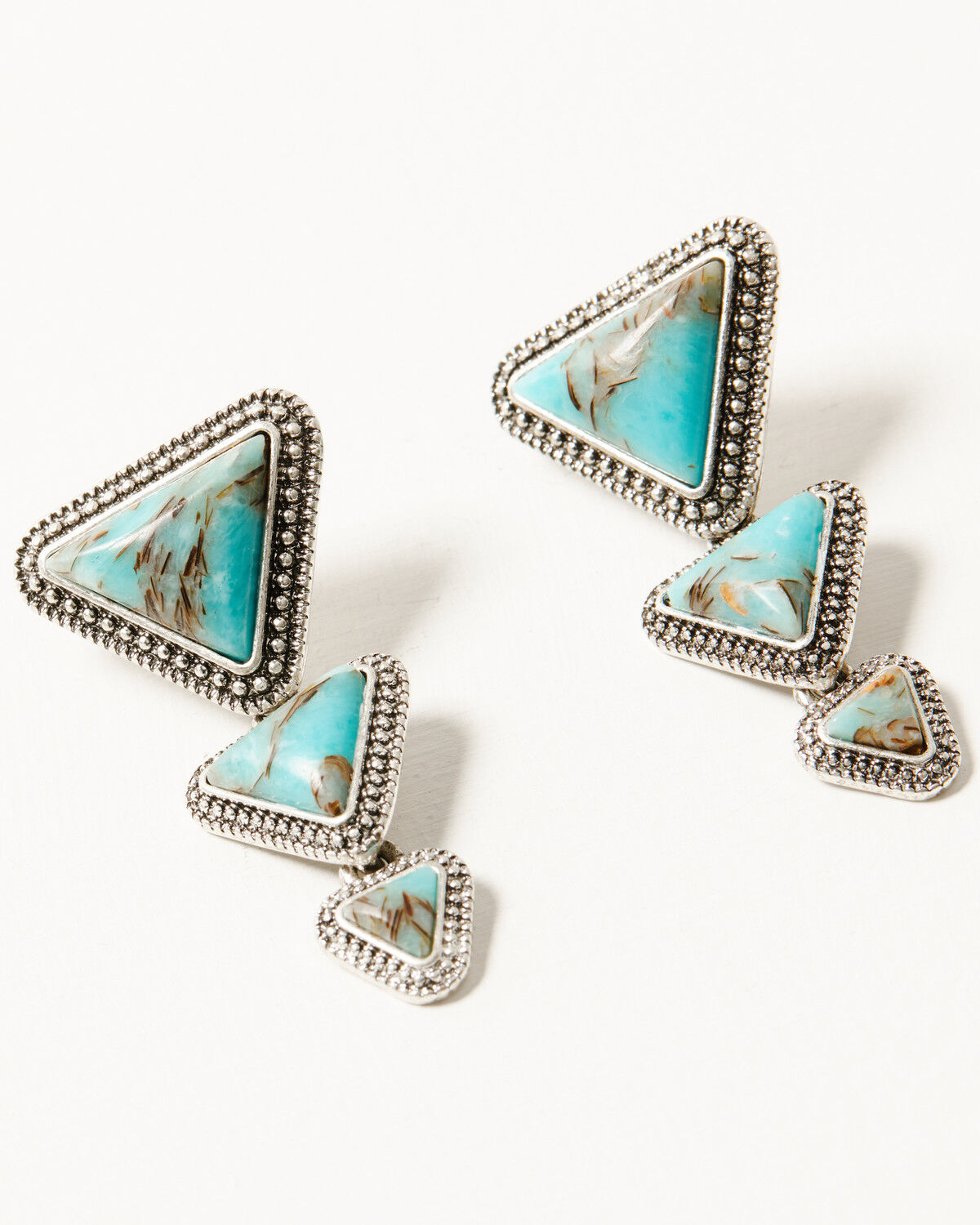 Image #2 - Idyllwind Women's Parker Turquoise Earrings, Silver, hi-res