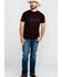 Cinch Men's Burgundy Logo Graphic T-Shirt  , Burgundy, hi-res