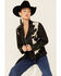 Image #1 - STS Ranchwear Women's Cow Print Leather Jacket, Black, hi-res