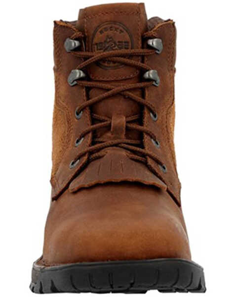 Image #4 - Rocky Men's Legacy 32 Lace-Up Waterproof Soft Work Boots - Broad Square Toe , Brown, hi-res