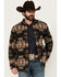 Image #1 - Pendleton Men's Bay City Multicolored Print Snap Sherpa Lined Jacket, Navy, hi-res