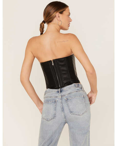 Image #4 - Understated Leather Women's Louise Leather Bustier, Black, hi-res