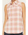 Image #4 - Idyllwind Women's Clementine Dobby Plaid Print Sleeveless Snap Western Shirt, Cream, hi-res