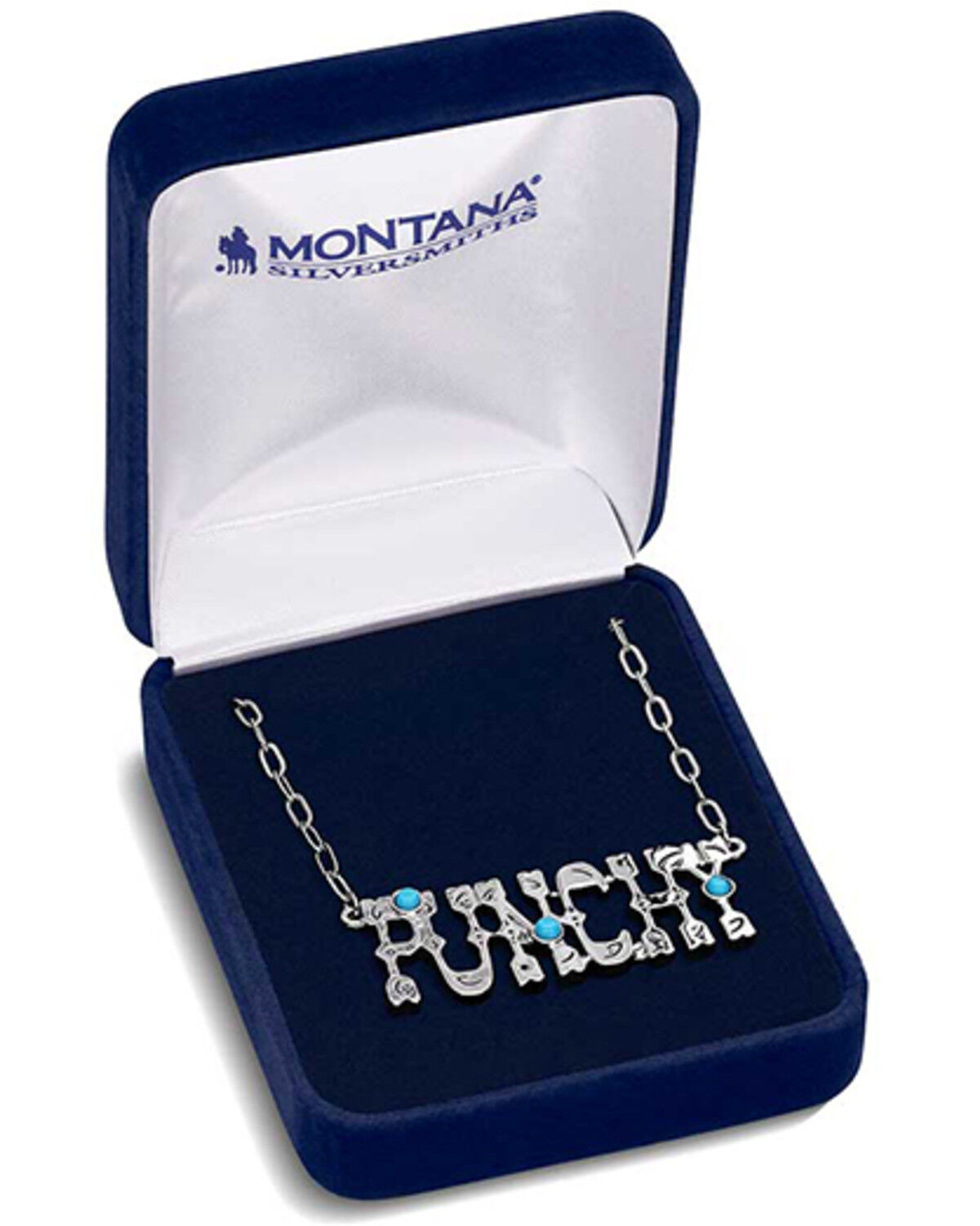 Image #3 - Montana Silversmiths Women's Punchy Charm Turquoise Necklace, Silver, hi-res
