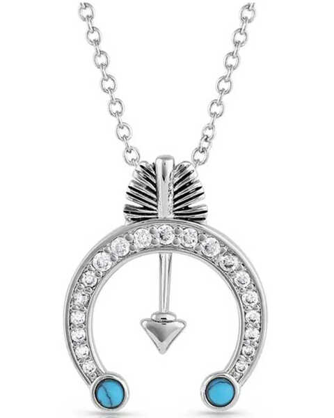 Image #1 - Montana Silversmiths Women's Creating Your Luck Blossom Necklace, Silver, hi-res